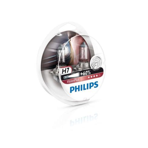Автолампа Philips H7 VisionPlus, 2шт
