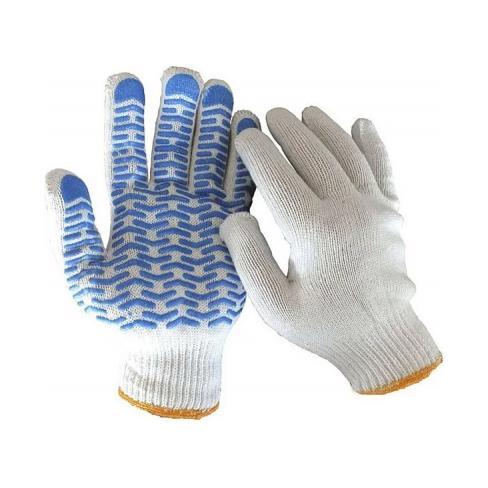 Захисні рукавички Werk ХБ натур., синя "хвиля"
