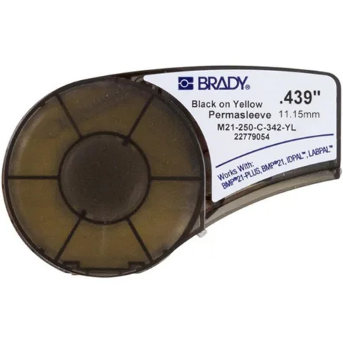 Этикетка Brady термоусадочная трубка, 2.39 - 5.46, Black on Yellow (M21-250-C-342-YL)