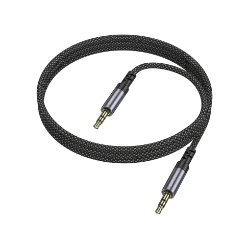 Кабель мультимедійний 3.5mm M to 3.5mm M 1.0m grey BOROFONE (6941991118968)