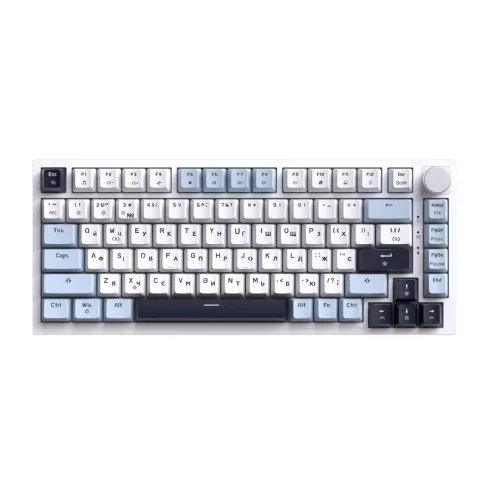 Клавіатура GamePro MK160 V2 Warden QLAB Sakura Linear RGB USB UA White (MK160-V2-BL-QS)