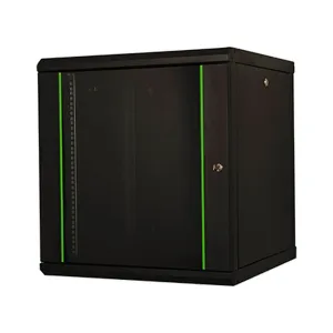 Шкаф настенный Lande Proline 12U 19" 600x600, стекло, черная (LN-PR12U6060-BL-111)