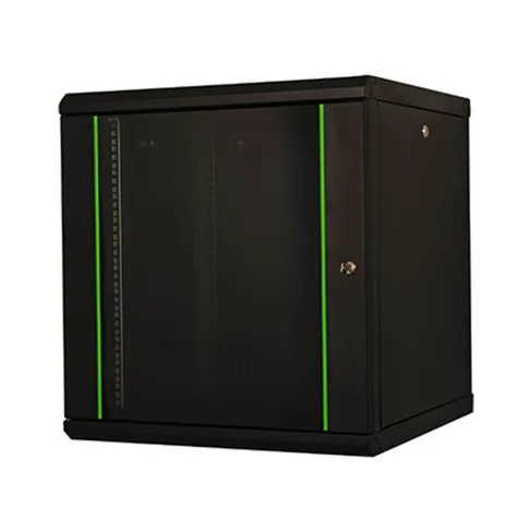 Шкаф настенный Lande Proline 12U 19" 600x600, стекло, черная (LN-PR12U6060-BL-111)