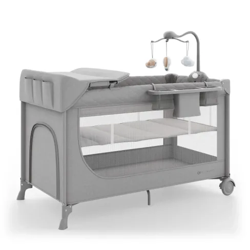 Детский манеж Kinderkraft с пеленатором Leody Up Grey (5902533930135)