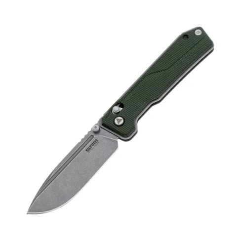 Ніж SRM Rubik 7228B 14C28N, Green Micarta, Stonewash (7228B-MG)