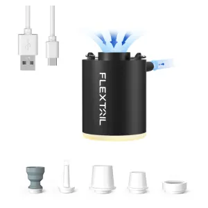 Насос для надувной мебели Flextail Tiny Pump Х, чорний із вакуумними пакетами 2 шт (50х70) (6975755966335)