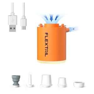 Насос для надувной мебели Flextail Tiny Pump Х з функцією ліхтаря, помаранчевий (6975755964379)