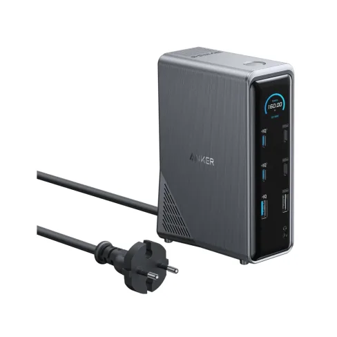 Концентратор Anker USB-C 14-in-1 Dual Display 160W black (A83B63A1)