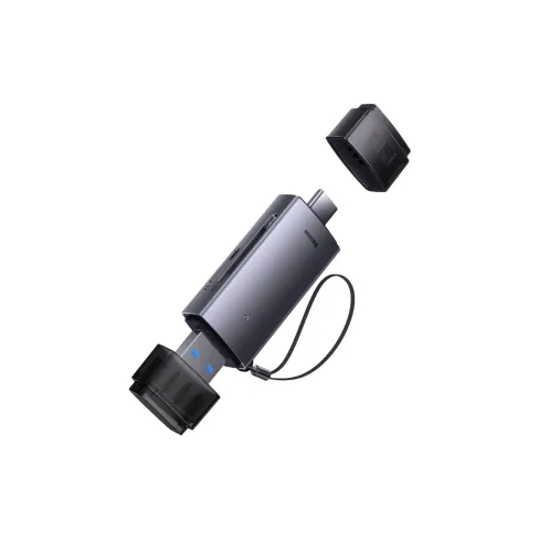 Считыватель флеш-карт Baseus USB-A + USB-C to SD/TF gray (WKQX060113)