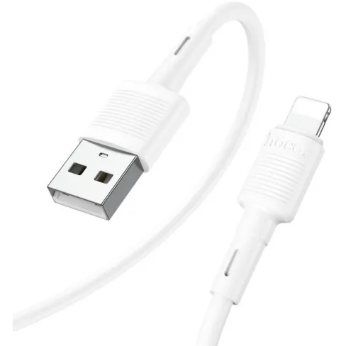 Дата кабель USB 2.0 AM to Lightning 1.0m 2.4A X83 white HOCO (6931474770875)