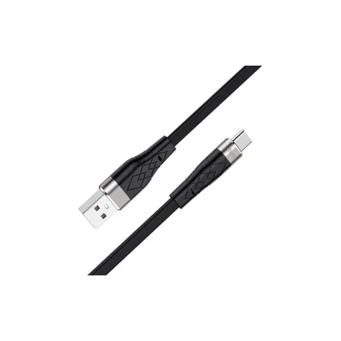 Дата кабель USB 2.0 AM to USB-C 1.0m 3A silicone X53 black HOCO (6931474738097)