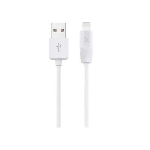 Дата кабель USB 2.0 AM to Lightning 2.0m 2.4A X1 white HOCO (6957531032014)