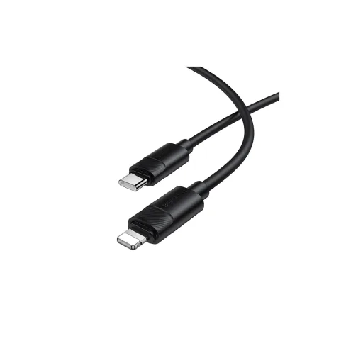 Дата кабель USB-C to Lightning 1.0m PD30W silicone BX123 Leya black BOROFONE (6941991124174)