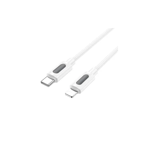 Дата кабель USB-C to Lightning 1.0m PD silicone BX114 Structure white BOROFONE (6941991116834)