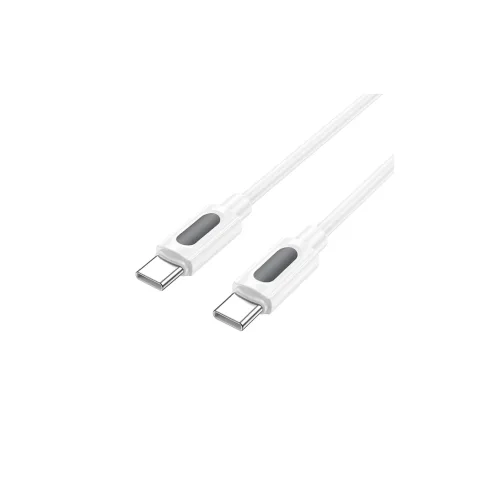 Дата кабель USB-C to USB-C 1.0m 60W silicone BX114 Structure white BOROFONE (6941991116919)