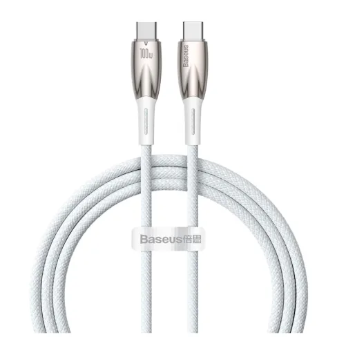 Дата кабель USB-C to USB-C 1.0m 100W white Baseus (CADH000702)