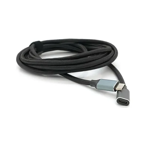 Дата кабель USB-C M/F 3.0m USB 3.2 Gen2 100W 10Gbps 4K60Hz black Voltronic (YT-TC-TC-EXB-3m)
