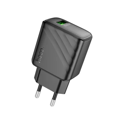 Зарядний пристрій HOCO CS21A USB 18W QC3.0 black (6942007609883)