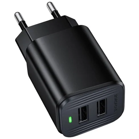 Зарядное устройство BOROFONE BAS81A 2xUSB 10.5W black (6941991126628)