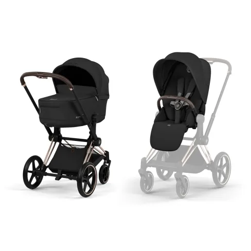 Коляска Cybex Priam 2 в 1 RG Sepia Black COMFORT (526000001)