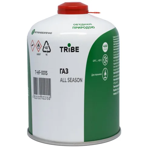 Газовий балон Tribe різьбовий 450 г (T-HF-0015)