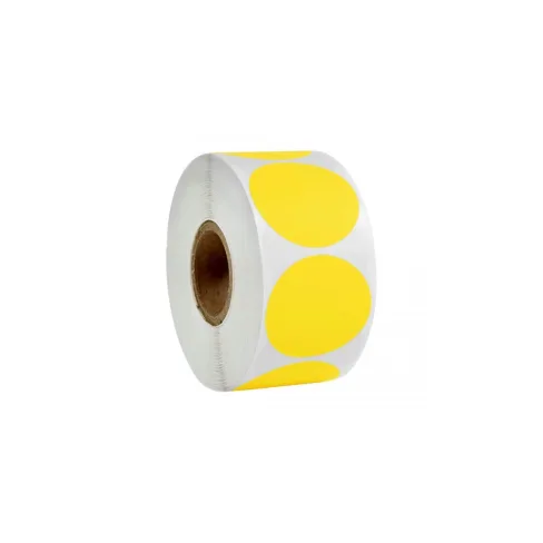 Этикетка UKRMARK термо ECO 38x38/0.1тыс, круг, желтый (900389)