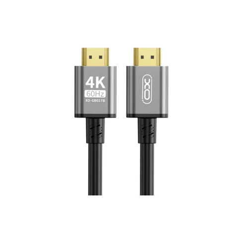 Кабель мультимедийный HDMI M to HDMI M 5.0m V2.0 black XO (GB017B-HDMI.tranish)