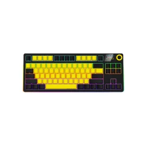 Клавиатура Lorgar KBP70TKLW Wireless TKL Mechanical Pro UA Black/Yellow (LRG-KBP70TKLW-YL-US)