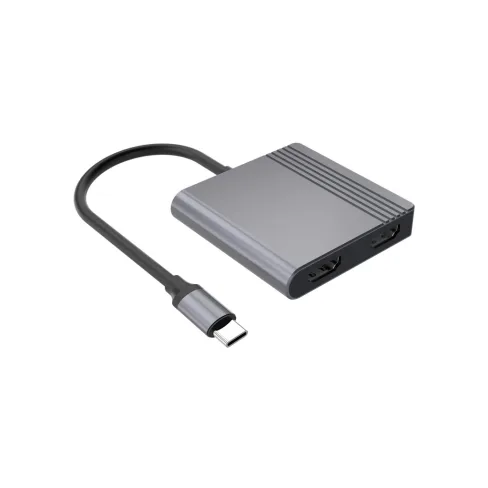 Концентратор Cablexpert USB-C 4-in-1 2xHDMI + 1xUSB 3.2 + 1xUSB-C PD 85W (A-CM-COMBO3-04)