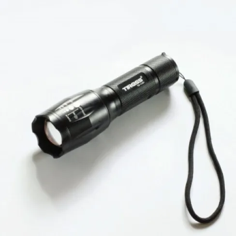 Фонарик с аккумулятором с функцией ZOOM 10Вт, IP54, черный