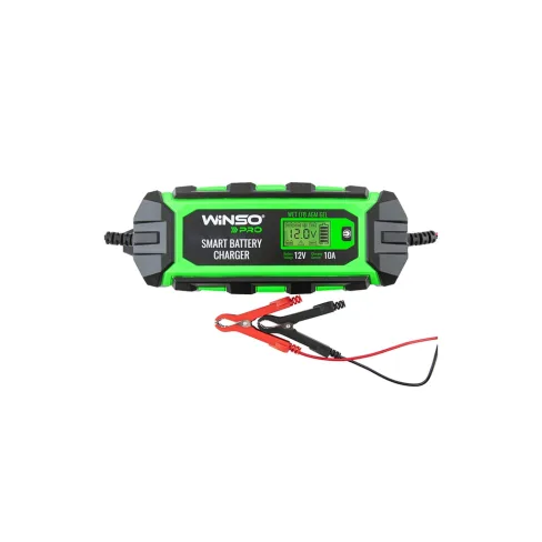 Зарядний пристрій для автомобільного акумулятора WINSO PRO LCD 10A, 12V, 4-200Ah (139520)