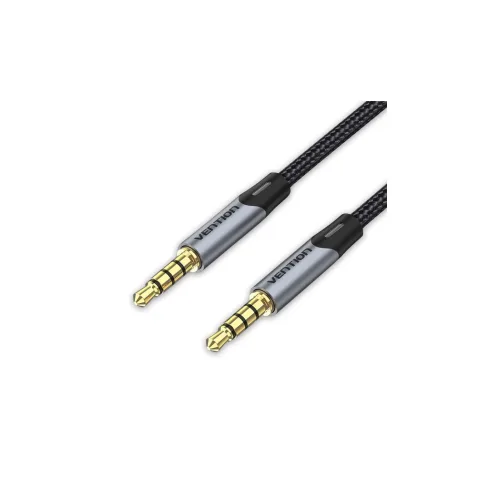Кабель мультимедийный 3.5mm M to 3.5mm M 0.5m (4pin) gray Vention (BAQHD)