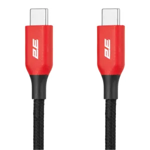 Дата кабель USB-C to USB-C 1.0m 100W black 2E (2E-CC100-WH)