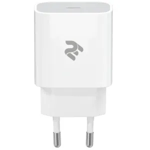 Зарядний пристрій 2E USB-C Wall Charger PD3.0 DC5V/3A, 20W, white (2E-WC1USBC20W-W)