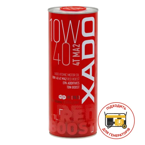 Моторна олива Xado Atomic Oil 10W-40 4T MA2 Red Boost 20л (XA 26532)