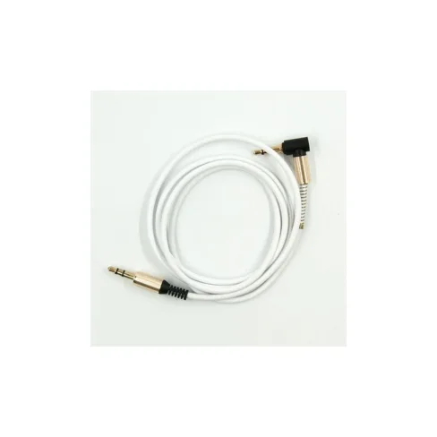 Кабель мультимедийный 3.5mm M to 3.5mm M 1.0m 90° corner white Dengos (AUDIO-PLS-UG-WHITE)