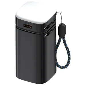 Батарея универсальная Atria 20000mAh, PD/22.5W, QC/3.0, Built-in flashlight, Black (WPD-69B)