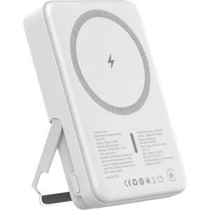 Батарея универсальная Atria 10000mAh, PD/20W, 15W Wireless MagSafe, White (WPD-W57)