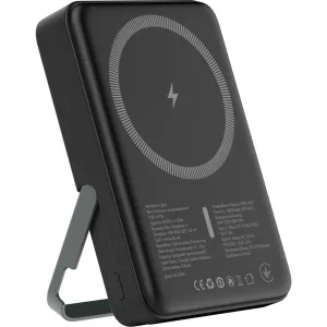 Батарея универсальная Atria 10000mAh, PD/20W, 15W Wireless MagSafe, Black (WPD-W57B)