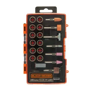 Набор принадлежностей для инструмента Black&Decker для шлифования, резки, полировки и очистки, 42 ед. (A7236)