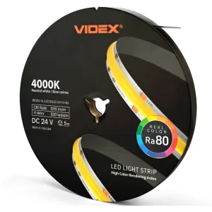 Светодиодная лента Videx COB DC24V 55W 5M 4000K Ra80 IP20 5м (VL-LSTCB320-24114-B5)