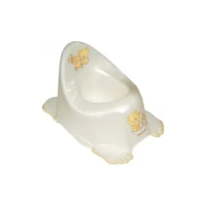 Горшок Tega Baby Teddy Bear з музикою антиковзкий white pearl (PO-046-118)