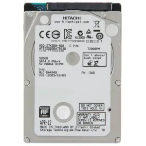Жесткий диск для ноутбука 2.5" 500GB WDC Hitachi HGST (0J38075 / HTS725050A7E630)
