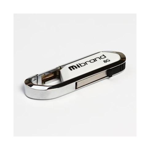 USB флеш накопичувач Mibrand 8GB Aligator White USB 2.0 (MI2.0/AL8U7W)