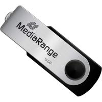 USB флеш накопитель Mediarange 16GB Black/Silver USB 2.0 (MR910)