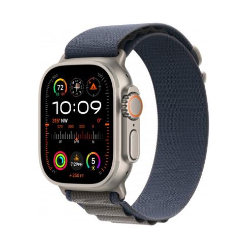 Смарт-годинник Apple Watch Ultra 2 GPS + Cellular, 49mm Titanium Case with Blue Alpine Loop - Large (MREQ3UL/A)