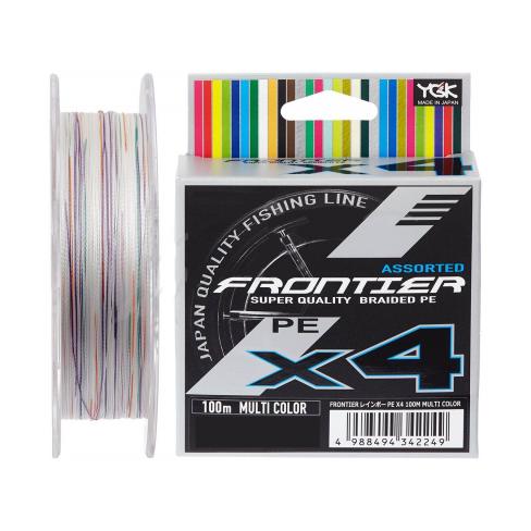 Шнур YGK Frontier X4 Assorted Multi Color 100m 2.5/0.260mm 25lb/11.3k (5545.03.31)