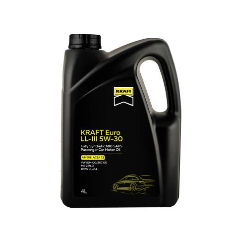 Моторное масло KRAFT Euro LL-III 5W-30, 4л