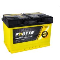 Аккумулятор автомобильный FORTIS 75 Ah/12V низький Euro (FRT75-00L)