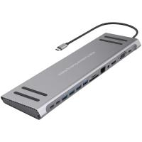 Порт-репликатор XoKo 14-in-1 Dock USB-C (HDMI/VGA/USB3.0/.../USB-C PD/RJ45/..) (XK-AC1400-SL)